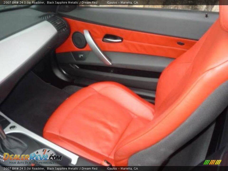 2007 BMW Z4 3.0si Roadster Black Sapphire Metallic / Dream Red Photo #22