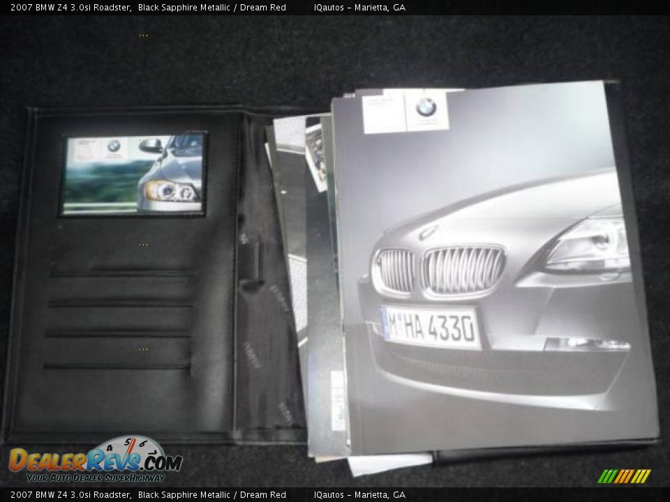 2007 BMW Z4 3.0si Roadster Black Sapphire Metallic / Dream Red Photo #28