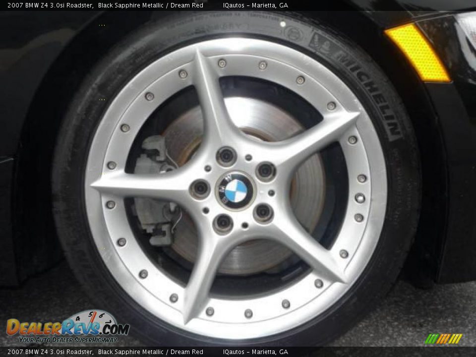 2007 BMW Z4 3.0si Roadster Black Sapphire Metallic / Dream Red Photo #29