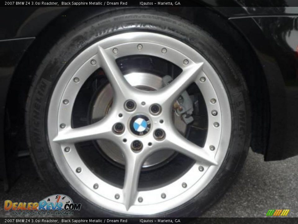 2007 BMW Z4 3.0si Roadster Black Sapphire Metallic / Dream Red Photo #30