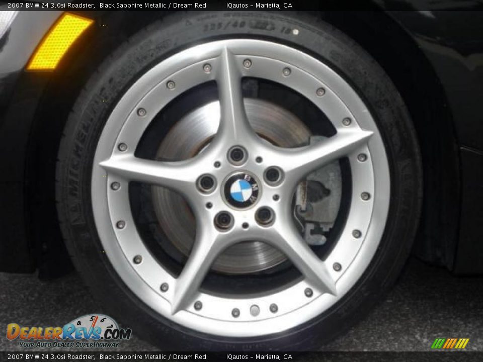 2007 BMW Z4 3.0si Roadster Black Sapphire Metallic / Dream Red Photo #31
