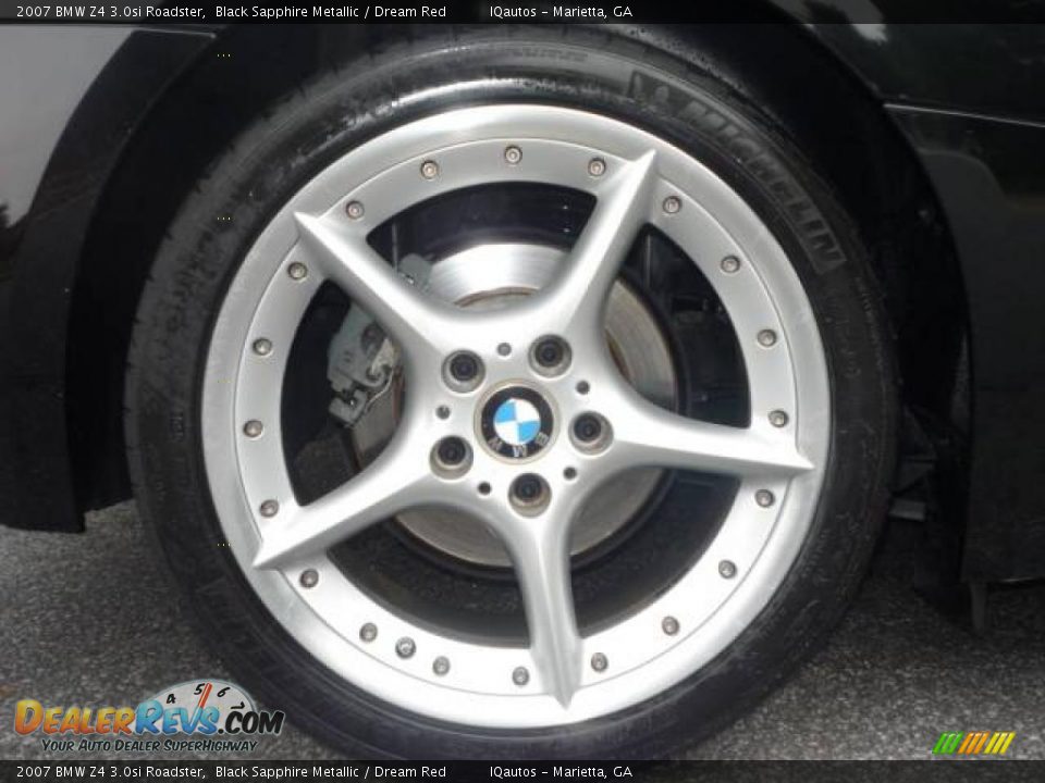 2007 BMW Z4 3.0si Roadster Black Sapphire Metallic / Dream Red Photo #32