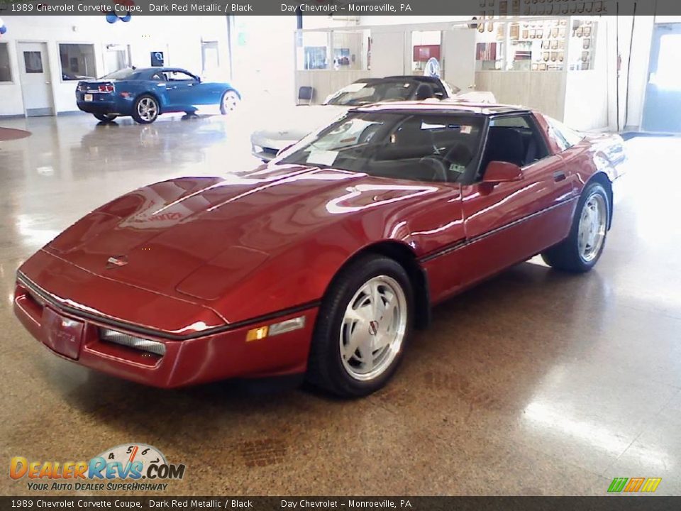 1989 Chevrolet Corvette Coupe Dark Red Metallic / Black Photo #1