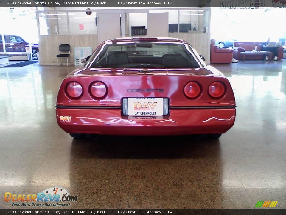1989 Chevrolet Corvette Coupe Dark Red Metallic / Black Photo #4