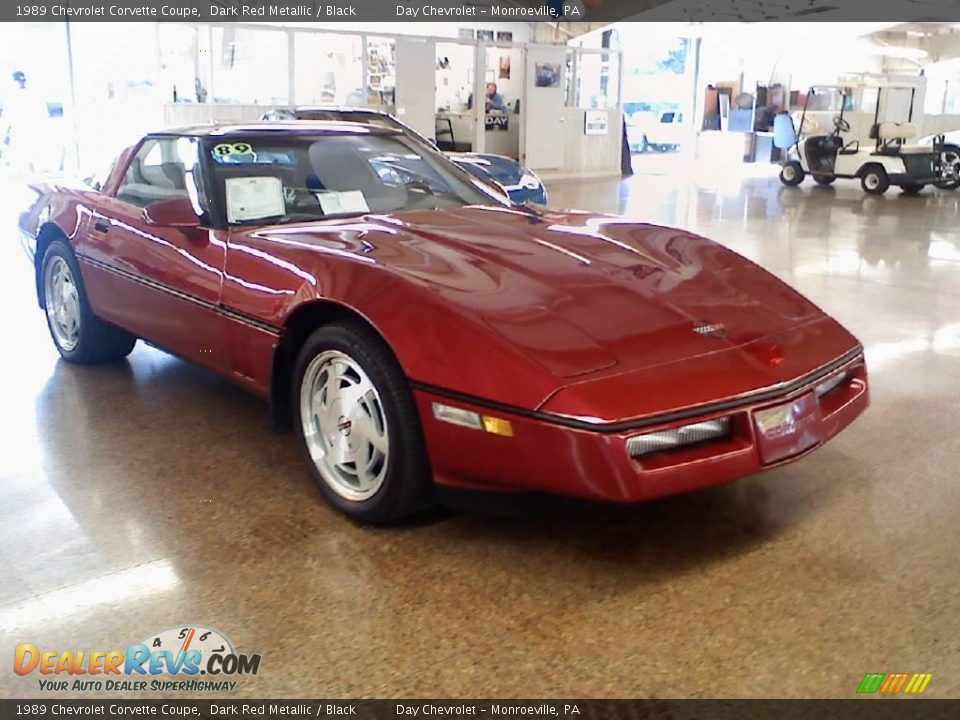 1989 Chevrolet Corvette Coupe Dark Red Metallic / Black Photo #6
