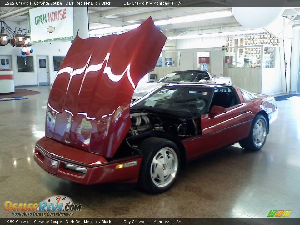 1989 Chevrolet Corvette Coupe Dark Red Metallic / Black Photo #8