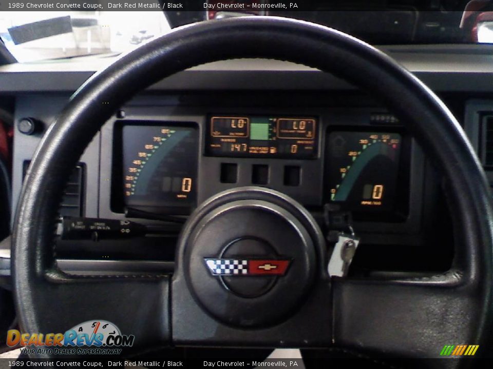 1989 Chevrolet Corvette Coupe Dark Red Metallic / Black Photo #18