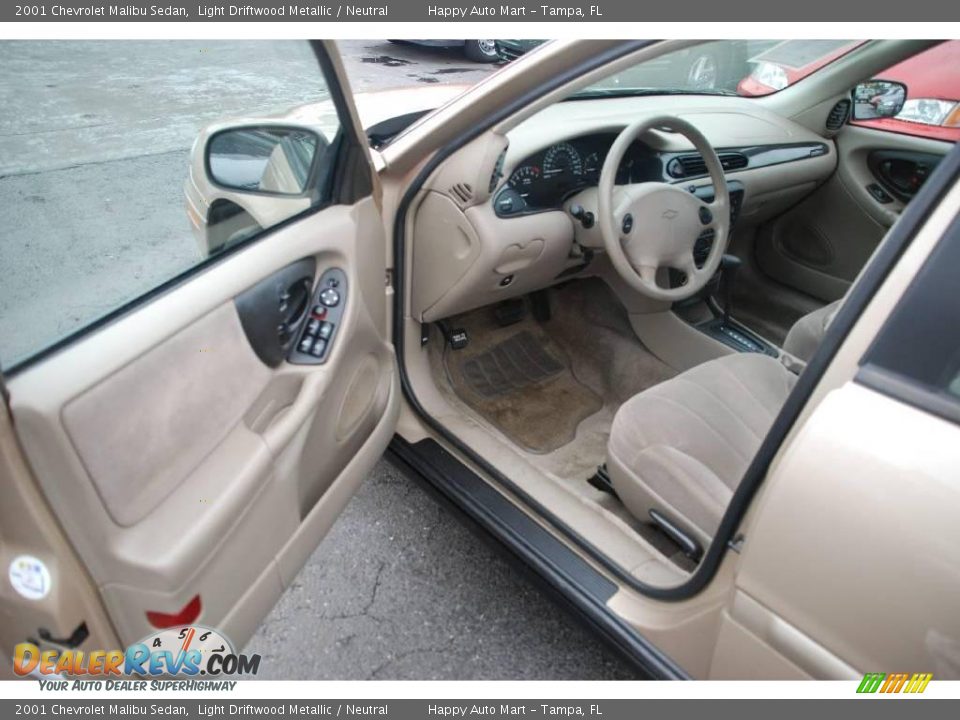 2001 Chevrolet Malibu Sedan Light Driftwood Metallic / Neutral Photo #9