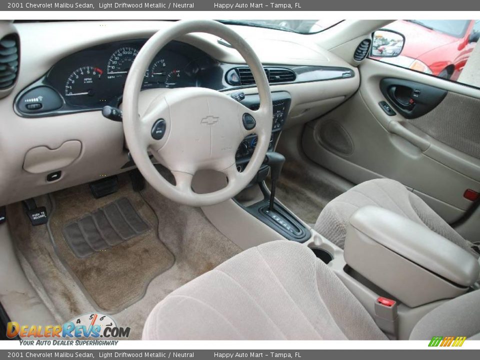 2001 Chevrolet Malibu Sedan Light Driftwood Metallic / Neutral Photo #10