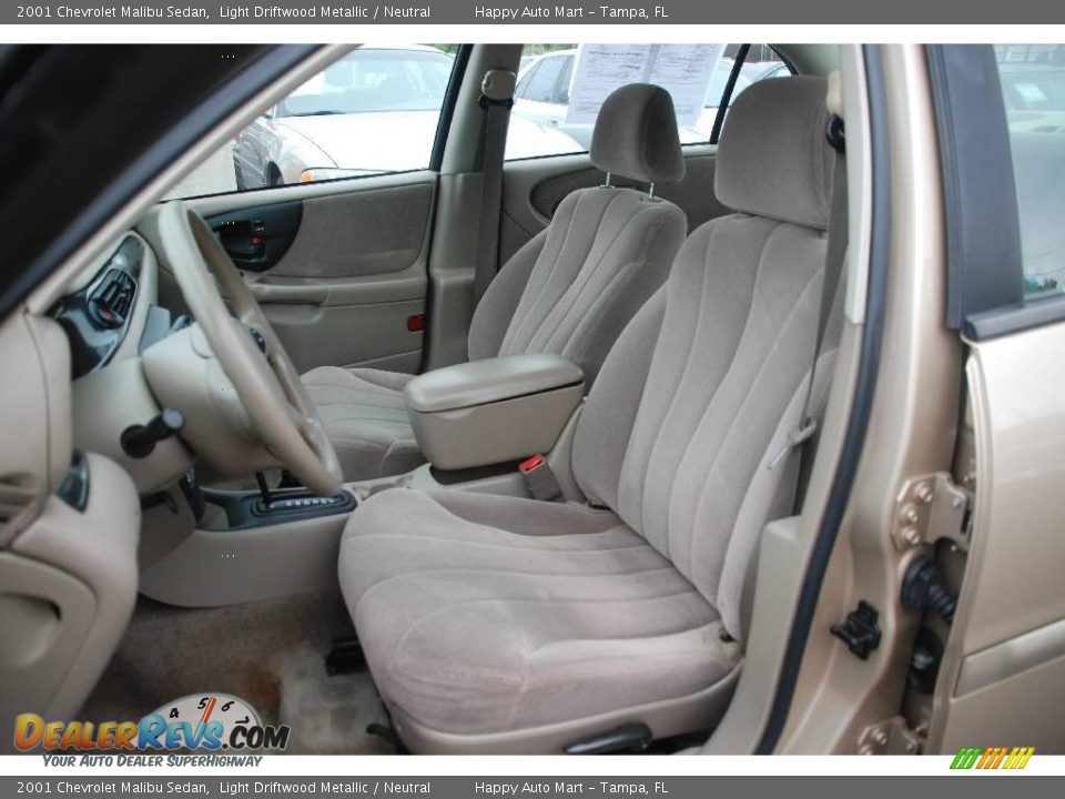2001 Chevrolet Malibu Sedan Light Driftwood Metallic / Neutral Photo #13
