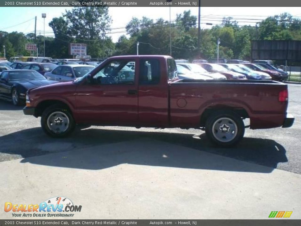 2003 Chevrolet S10 Extended Cab Dark Cherry Red Metallic / Graphite Photo #8