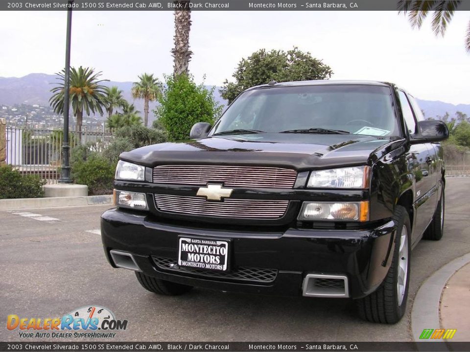 2003 Chevrolet Silverado 1500 SS Extended Cab AWD Black / Dark Charcoal Photo #3