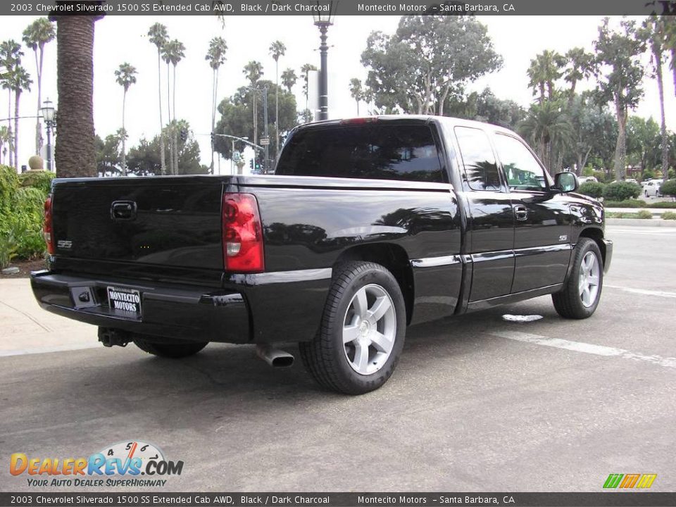 2003 Chevrolet Silverado 1500 SS Extended Cab AWD Black / Dark Charcoal Photo #5