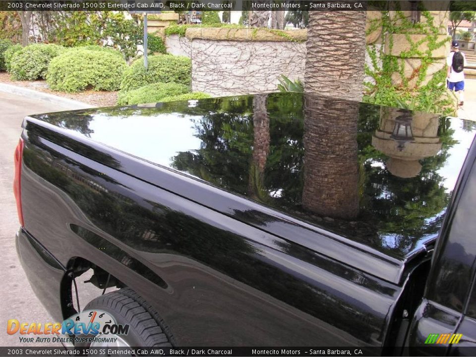 2003 Chevrolet Silverado 1500 SS Extended Cab AWD Black / Dark Charcoal Photo #6