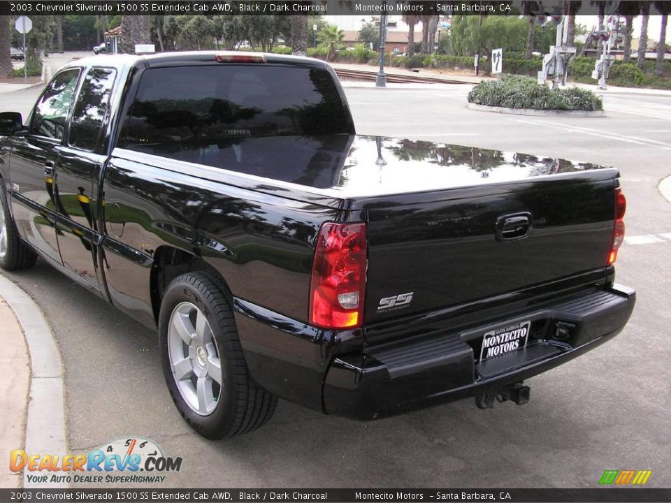 2003 Chevrolet Silverado 1500 SS Extended Cab AWD Black / Dark Charcoal Photo #7