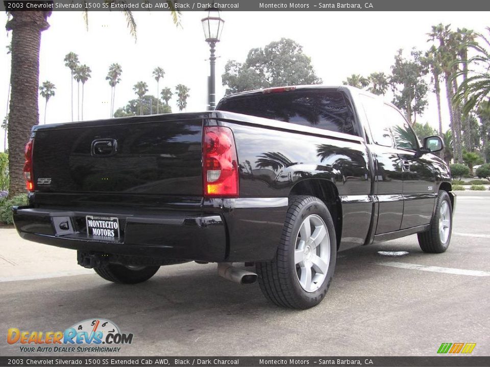 2003 Chevrolet Silverado 1500 SS Extended Cab AWD Black / Dark Charcoal Photo #8