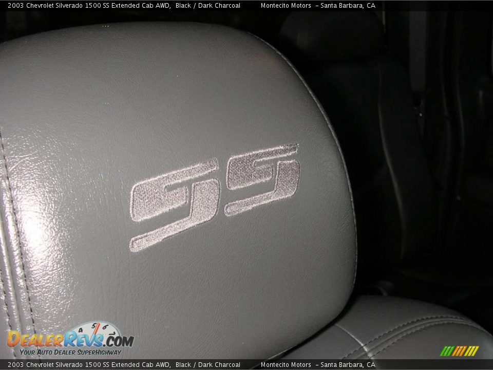 2003 Chevrolet Silverado 1500 SS Extended Cab AWD Black / Dark Charcoal Photo #12