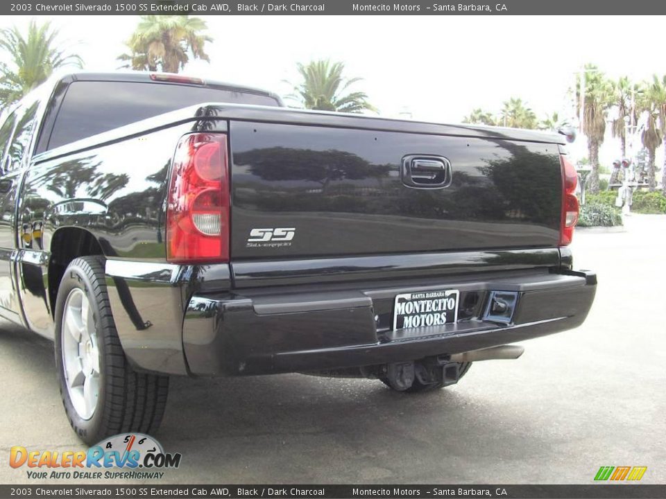 2003 Chevrolet Silverado 1500 SS Extended Cab AWD Black / Dark Charcoal Photo #16