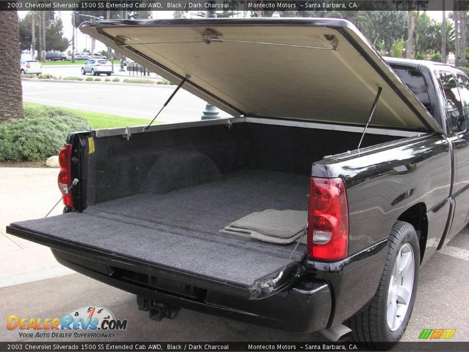 2003 Chevrolet Silverado 1500 SS Extended Cab AWD Black / Dark Charcoal Photo #17