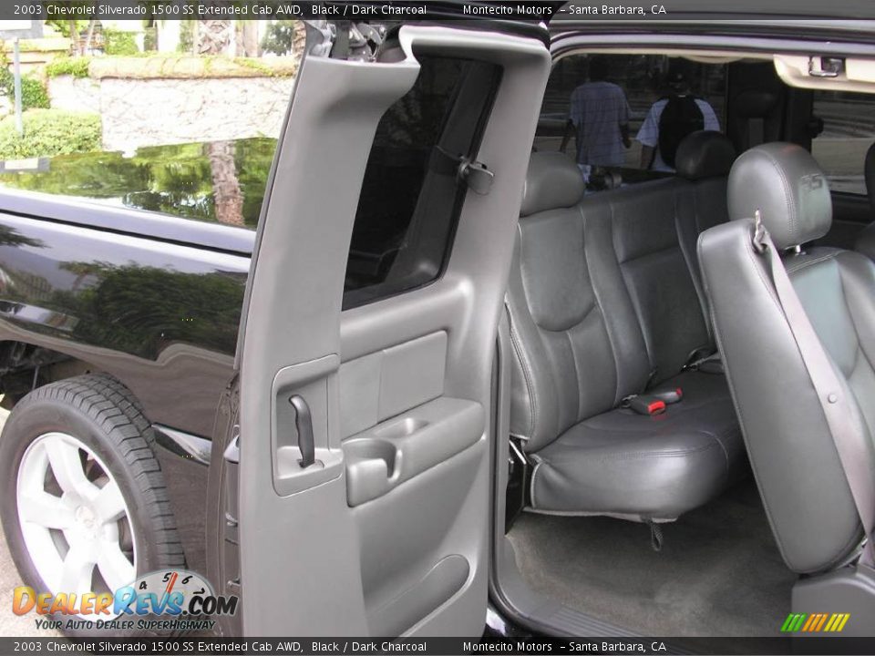 2003 Chevrolet Silverado 1500 SS Extended Cab AWD Black / Dark Charcoal Photo #19