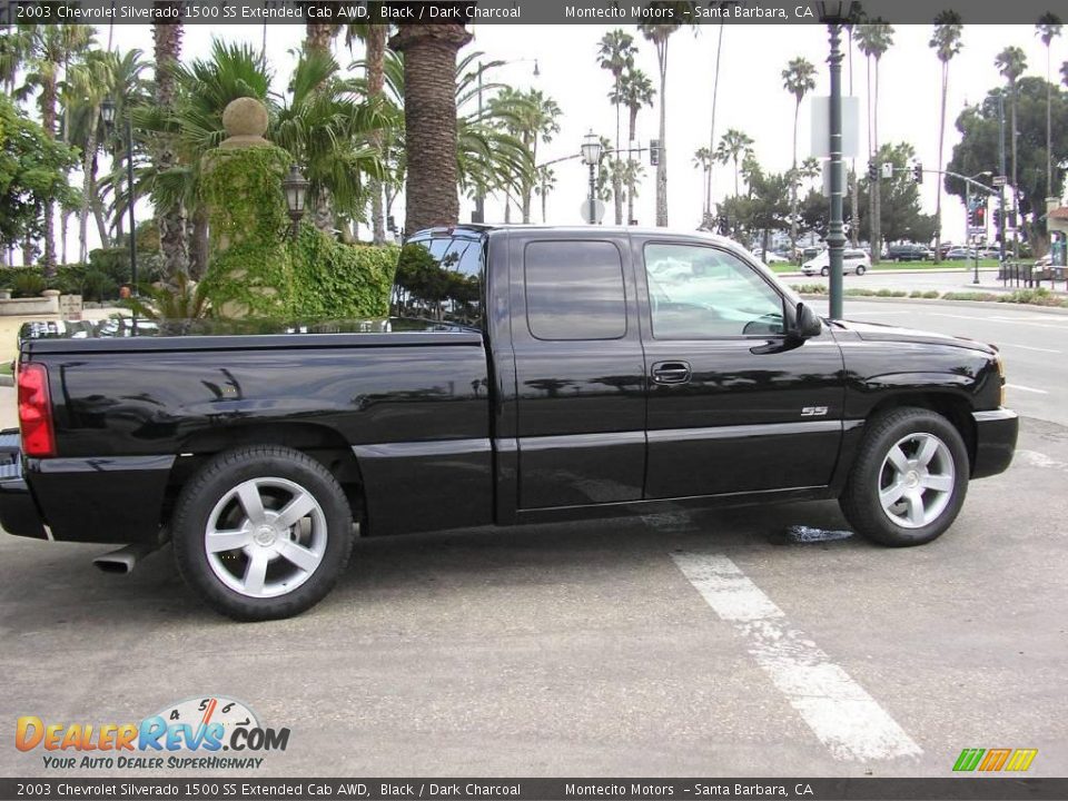 2003 Chevrolet Silverado 1500 SS Extended Cab AWD Black / Dark Charcoal Photo #20