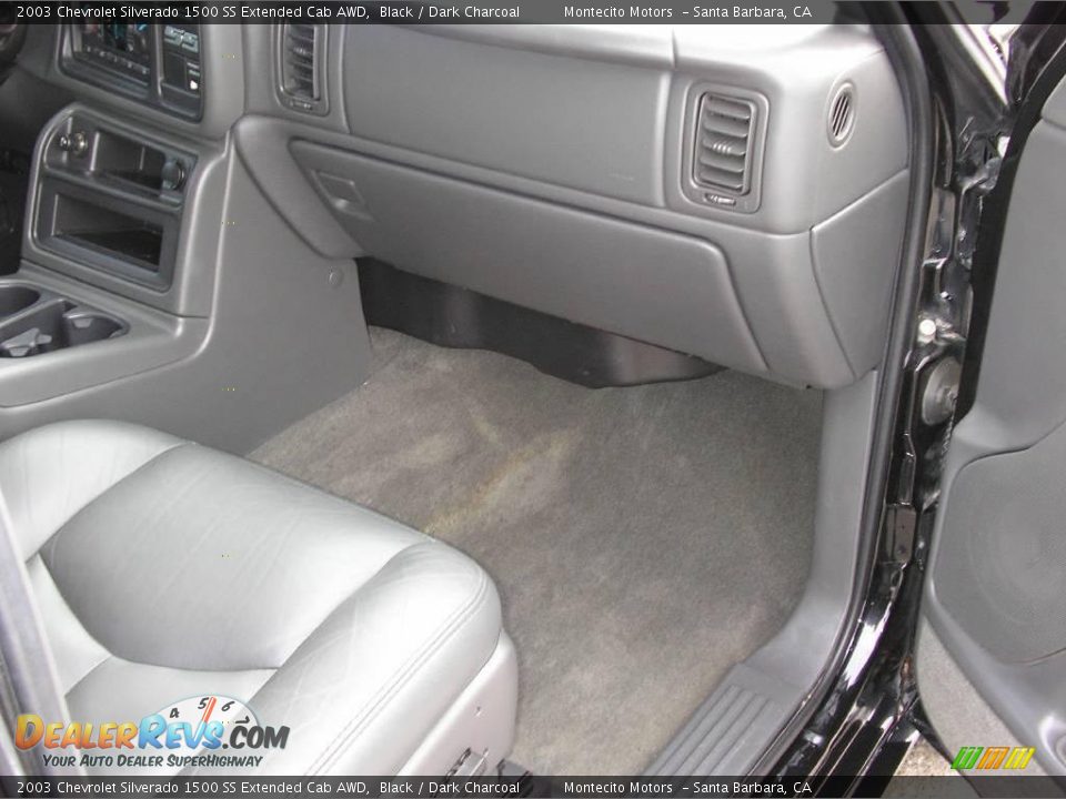 2003 Chevrolet Silverado 1500 SS Extended Cab AWD Black / Dark Charcoal Photo #21