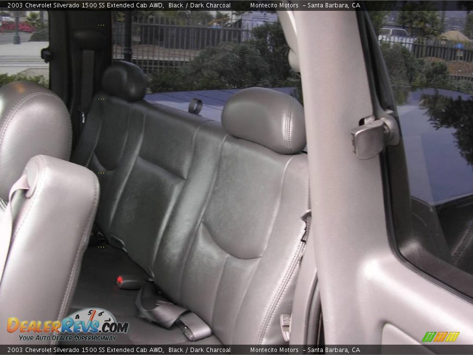 2003 Chevrolet Silverado 1500 SS Extended Cab AWD Black / Dark Charcoal Photo #22