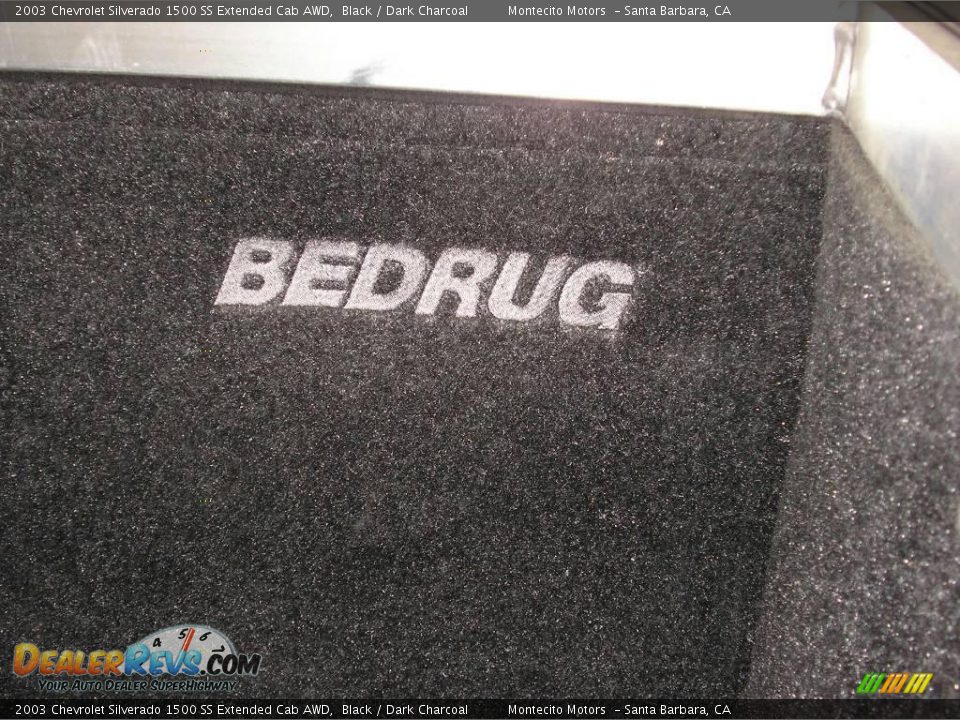 2003 Chevrolet Silverado 1500 SS Extended Cab AWD Black / Dark Charcoal Photo #25