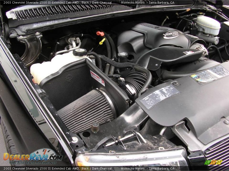 2003 Chevrolet Silverado 1500 SS Extended Cab AWD Black / Dark Charcoal Photo #26
