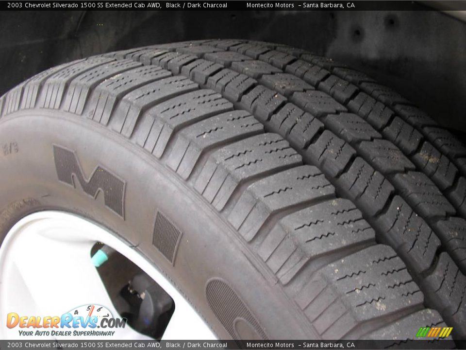 2003 Chevrolet Silverado 1500 SS Extended Cab AWD Black / Dark Charcoal Photo #30