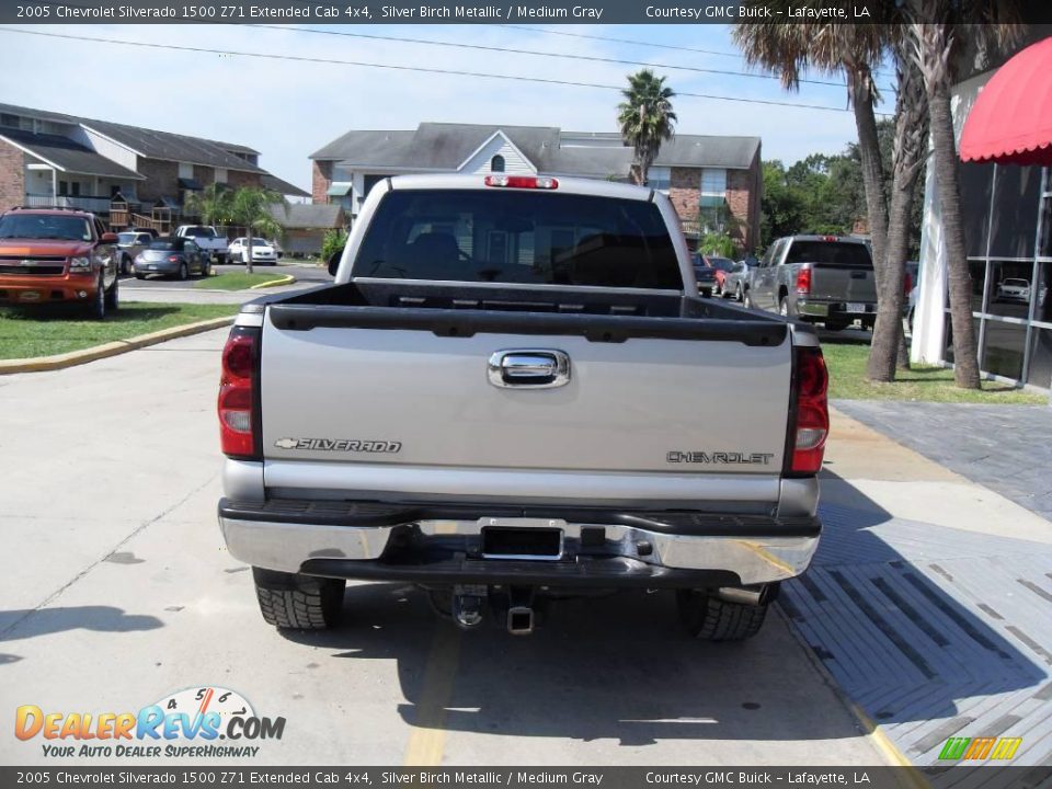 2005 Chevrolet Silverado 1500 Z71 Extended Cab 4x4 Silver Birch Metallic / Medium Gray Photo #3