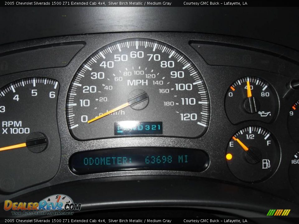 2005 Chevrolet Silverado 1500 Z71 Extended Cab 4x4 Silver Birch Metallic / Medium Gray Photo #9
