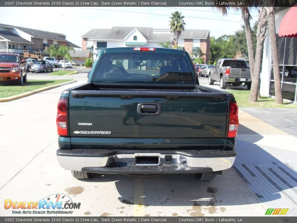 2007 Chevrolet Silverado 1500 Classic LS Crew Cab Dark Green Metallic / Dark Charcoal Photo #2