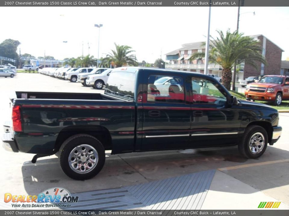 2007 Chevrolet Silverado 1500 Classic LS Crew Cab Dark Green Metallic / Dark Charcoal Photo #3