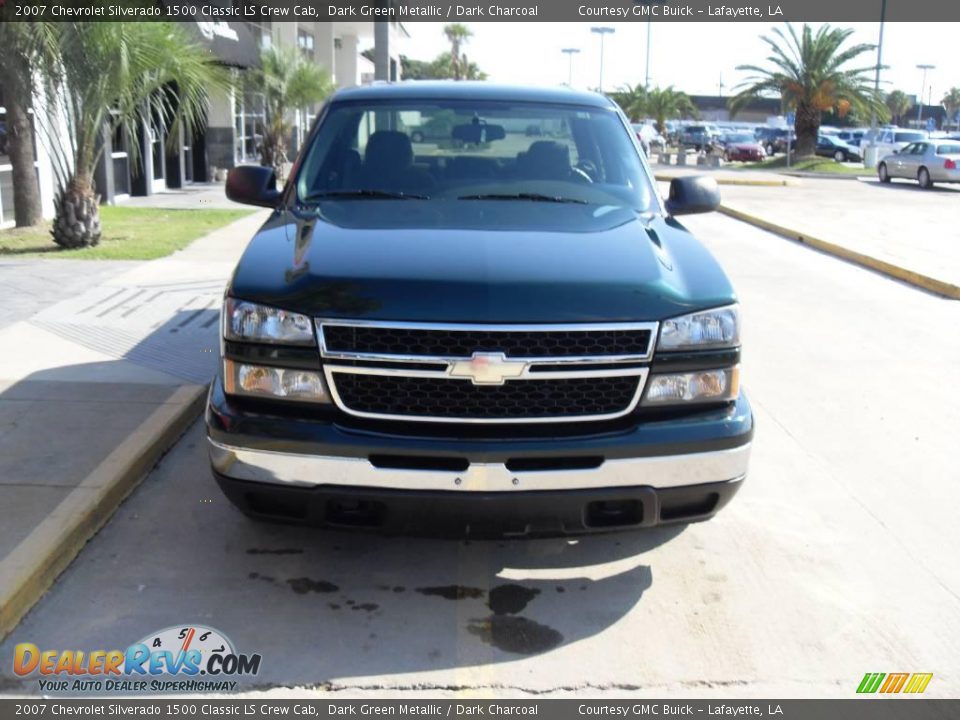 2007 Chevrolet Silverado 1500 Classic LS Crew Cab Dark Green Metallic / Dark Charcoal Photo #4