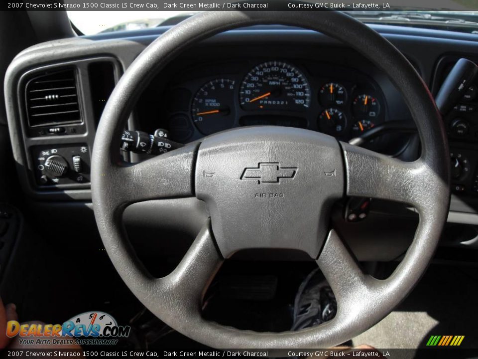 2007 Chevrolet Silverado 1500 Classic LS Crew Cab Dark Green Metallic / Dark Charcoal Photo #5