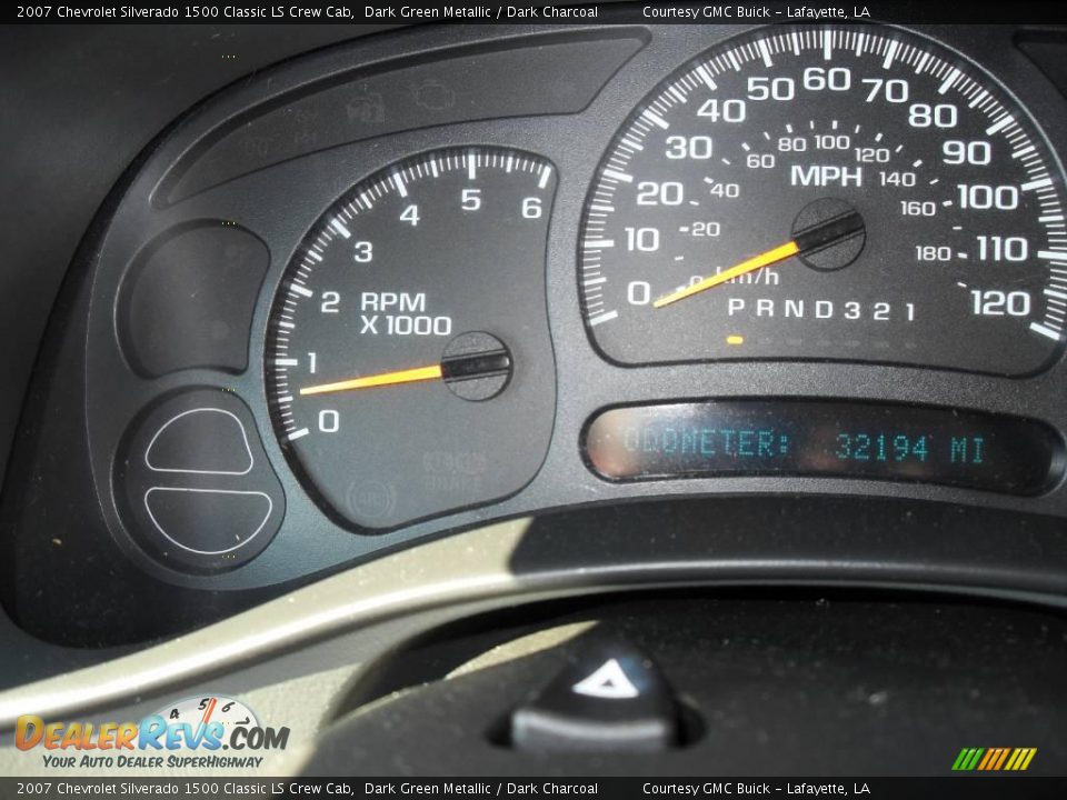 2007 Chevrolet Silverado 1500 Classic LS Crew Cab Dark Green Metallic / Dark Charcoal Photo #15