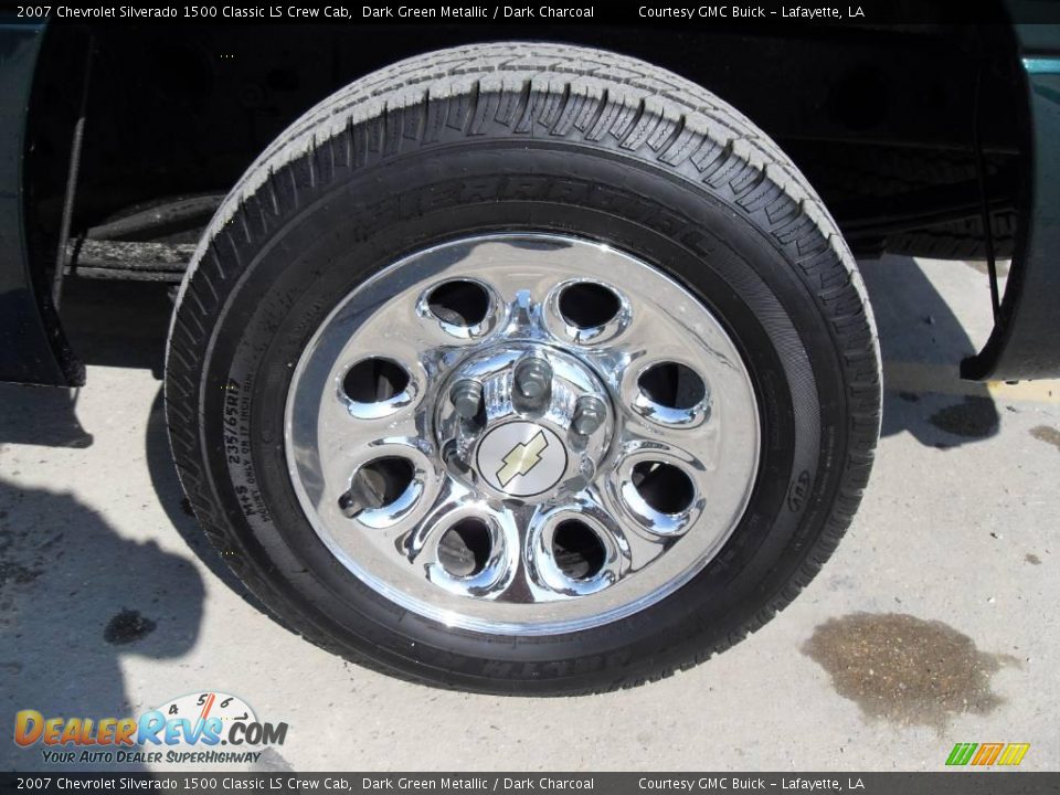 2007 Chevrolet Silverado 1500 Classic LS Crew Cab Dark Green Metallic / Dark Charcoal Photo #16