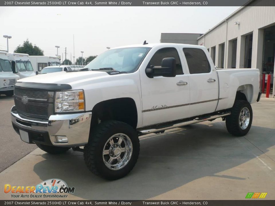 2007 Chevrolet Silverado 2500HD LT Crew Cab 4x4 Summit White / Ebony Photo #3