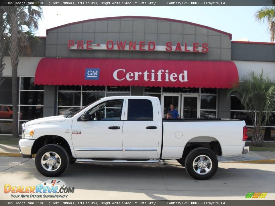 2009 Dodge Ram 2500 Big Horn Edition Quad Cab 4x4 Bright White / Medium Slate Gray Photo #1