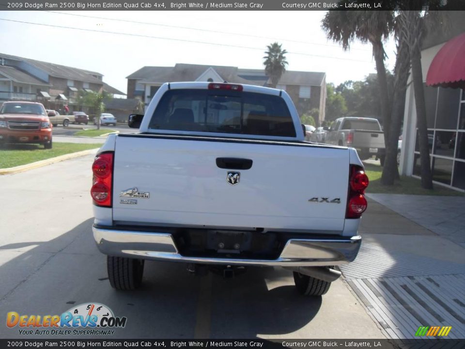 2009 Dodge Ram 2500 Big Horn Edition Quad Cab 4x4 Bright White / Medium Slate Gray Photo #2