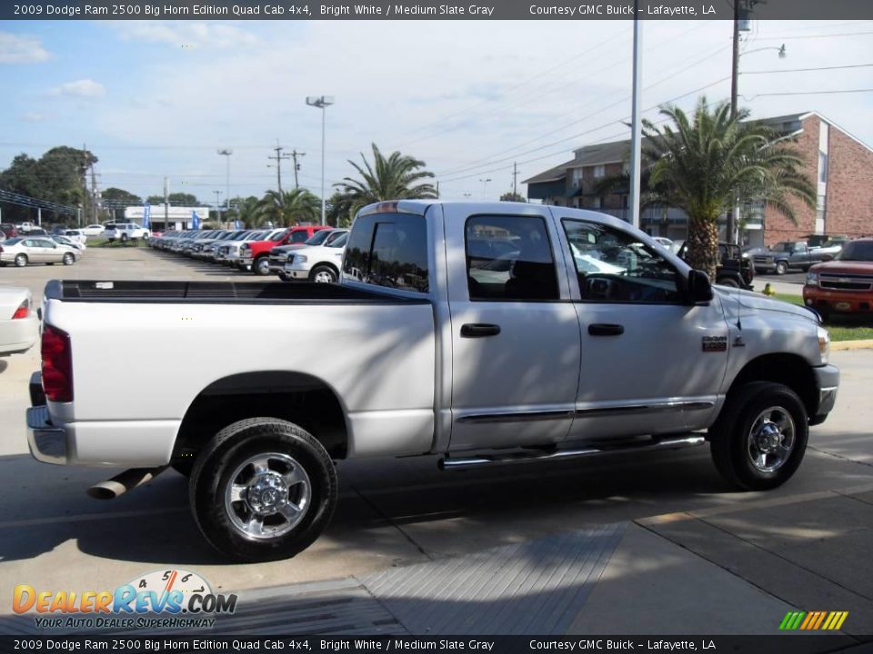 2009 Dodge Ram 2500 Big Horn Edition Quad Cab 4x4 Bright White / Medium Slate Gray Photo #3