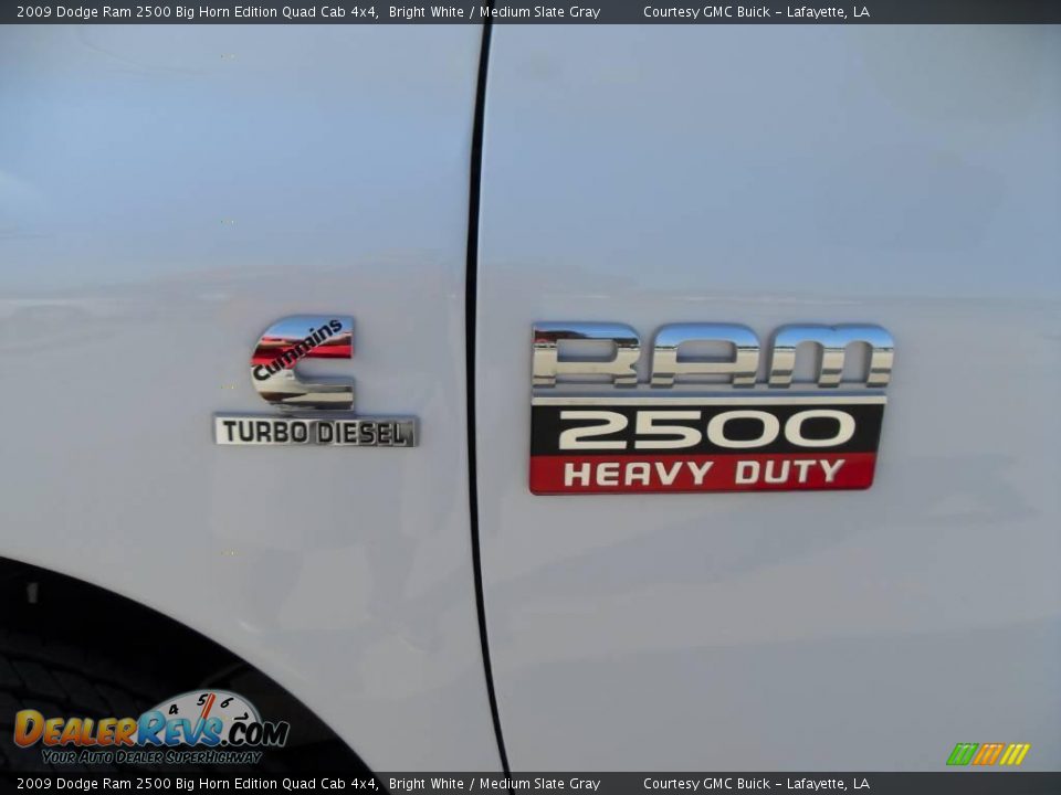 2009 Dodge Ram 2500 Big Horn Edition Quad Cab 4x4 Bright White / Medium Slate Gray Photo #5