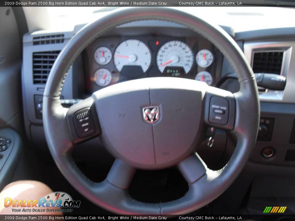 2009 Dodge Ram 2500 Big Horn Edition Quad Cab 4x4 Bright White / Medium Slate Gray Photo #6