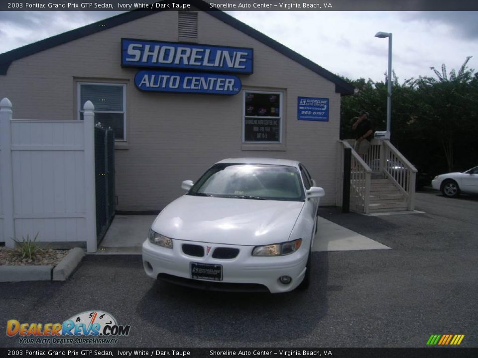 2003 Pontiac Grand Prix GTP Sedan Ivory White / Dark Taupe Photo #1