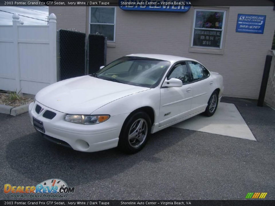 2003 Pontiac Grand Prix GTP Sedan Ivory White / Dark Taupe Photo #2