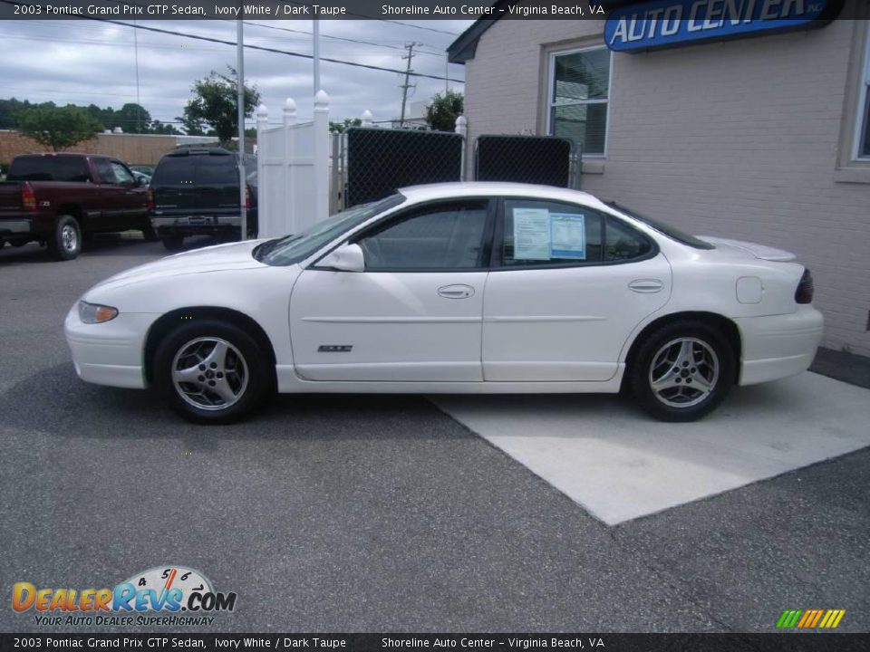 2003 Pontiac Grand Prix GTP Sedan Ivory White / Dark Taupe Photo #3
