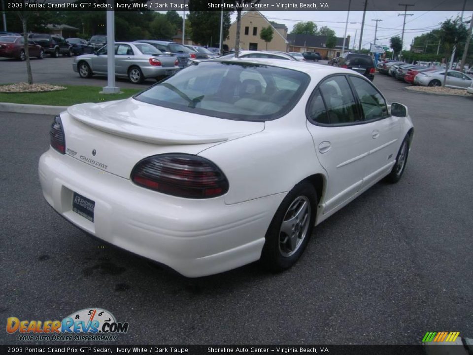 2003 Pontiac Grand Prix GTP Sedan Ivory White / Dark Taupe Photo #6
