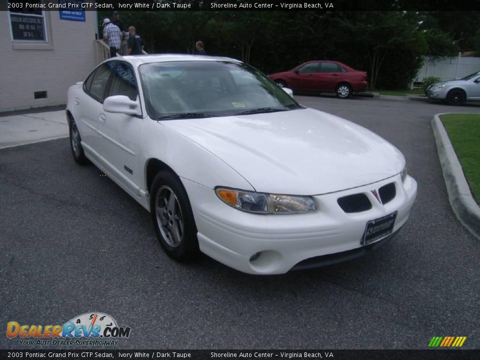 2003 Pontiac Grand Prix GTP Sedan Ivory White / Dark Taupe Photo #8
