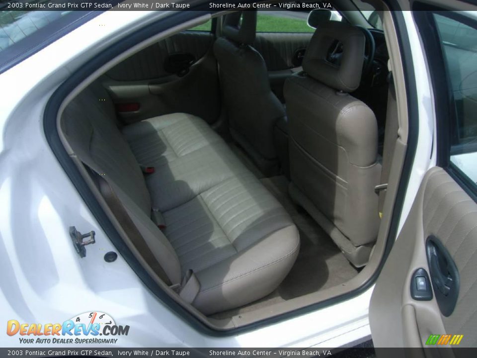 2003 Pontiac Grand Prix GTP Sedan Ivory White / Dark Taupe Photo #10